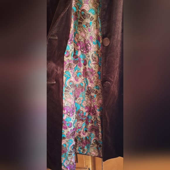 Ladies VTG Trench Crushed Velvet Blazar By Pursuits LTD. FULLY LINED SIZE 10 - Picture 3 of 14